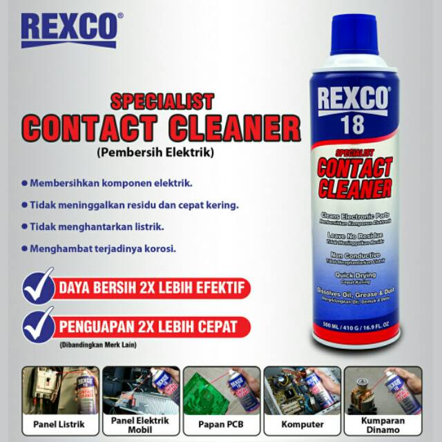 Rexco 18 Spesialist Contact Cleaner Pembersih Elektronik Shopee Indonesia