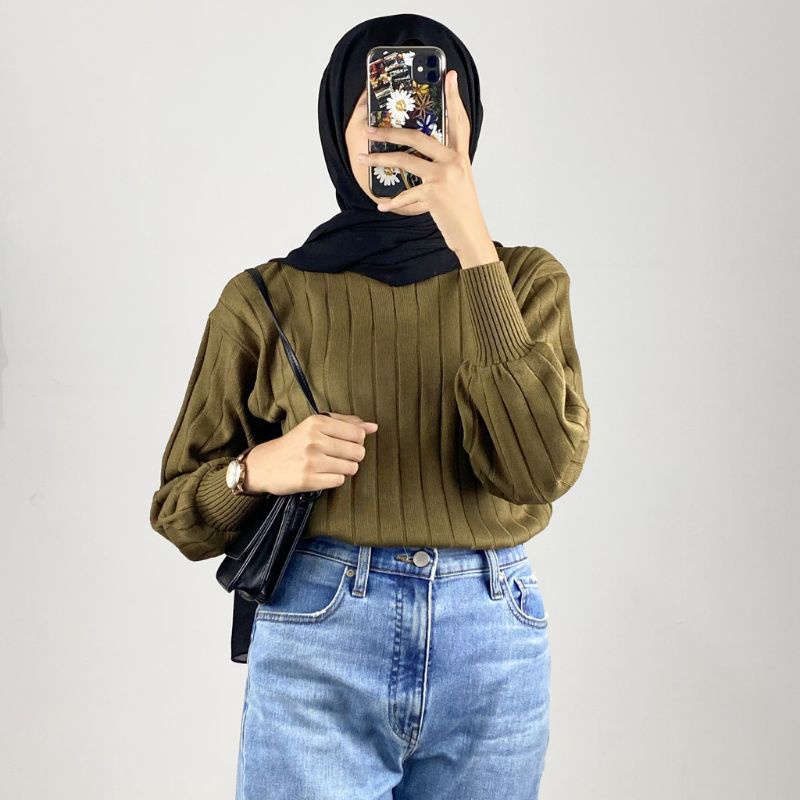 Sweater rajut outer rajut suwiter wanita