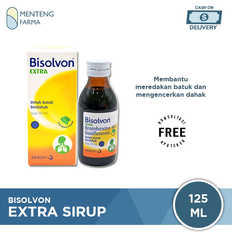 Bisolvon Extra Sirup 125 ML - Pereda Batuk dan Mengencerkan Dahak