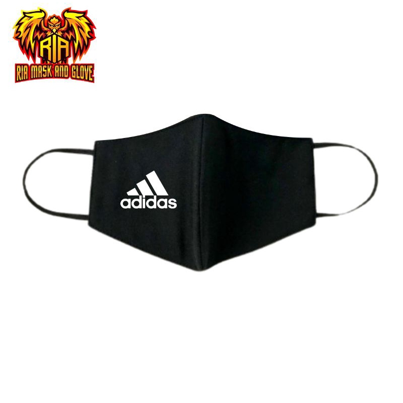 Masker Kain 2 Ply Tebal Murah Bagus Adidas
