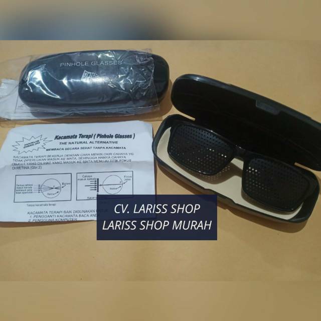 Kacamata terapi/kacamata therapy/kacamata pinhole glasses untuk mata minus silinder