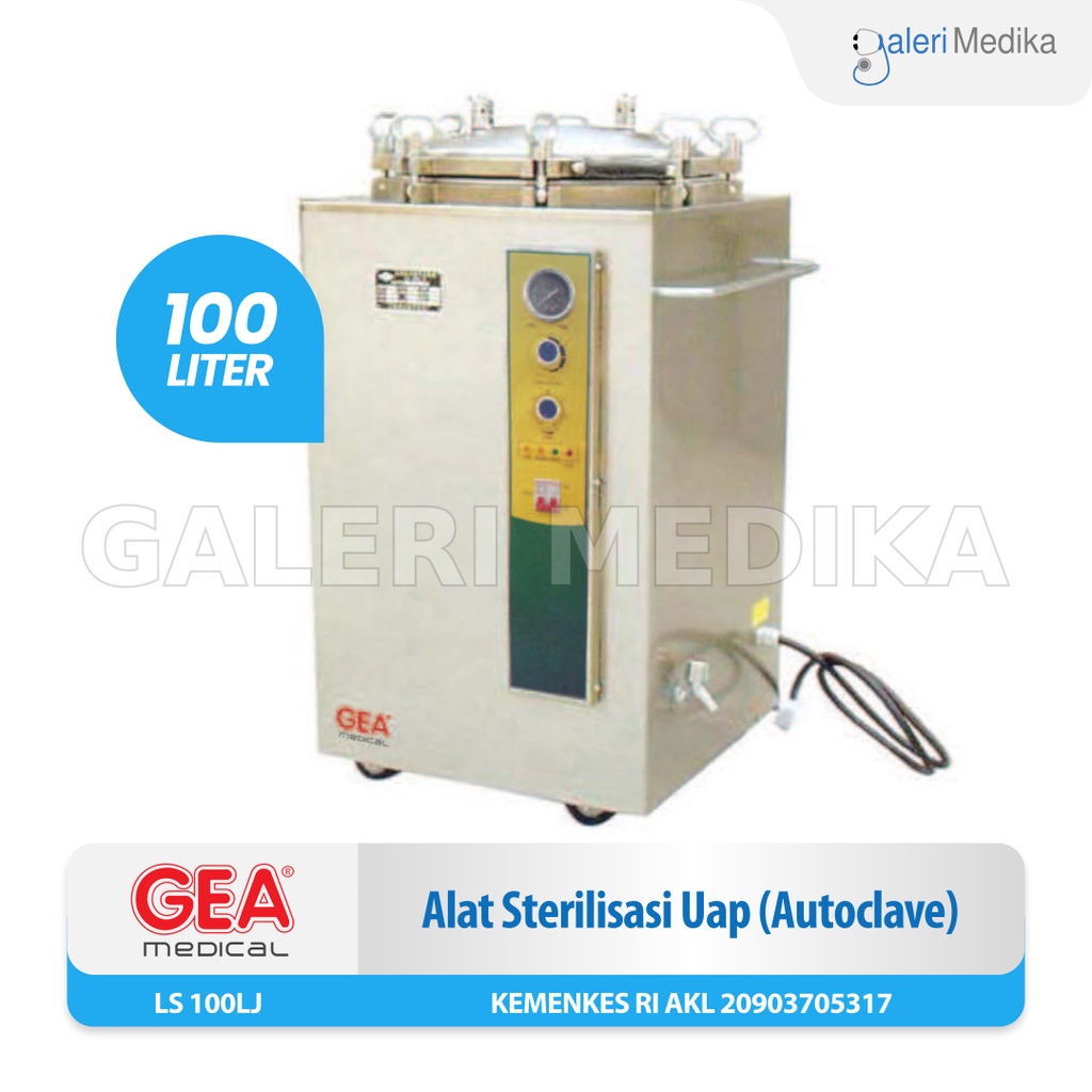 Autoclave GEA LS-100 L  Autoclave 100 Liter / Autoklaf LS-100LJ Alat Sterilisasi Basah