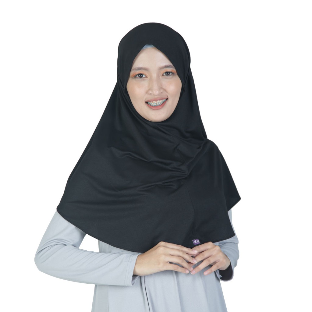 Jilbab instan Bergo Zaria Sabelya-Hitam