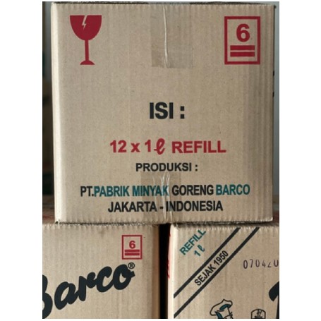 

Minyak Goreng Barco Refill 1 Liter Dus Isi 12