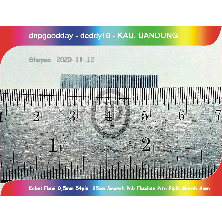 Kabel Flexi 0,5mm 54pin  25cm Searah Pcb Flexible Pita Pipih Murah Awm