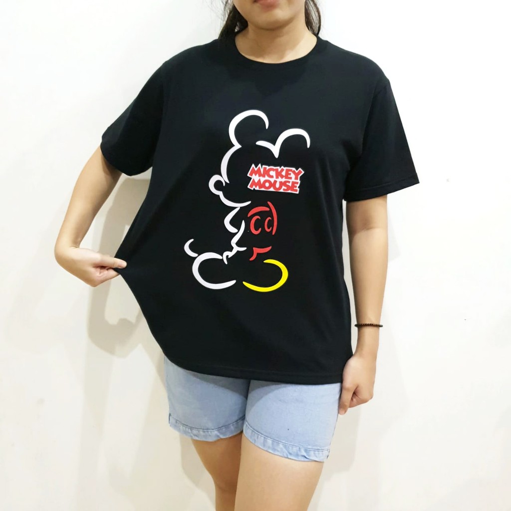 T-SHIRT / KAOS UNISEX MICKEY LINE / COMBED 30S / IMPORT / BEST SELLER / BAJU SANTAI