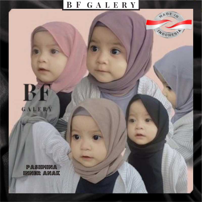 BFJ026 Pashmina Instan Inner Anak 2IN1 Bahan Diamond Lembut Jilbab Anak Instan Hijab Jakarta TERBARU