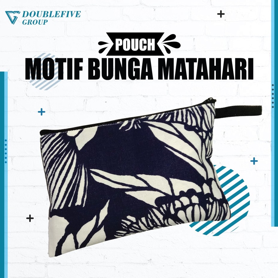 Pouch Kosmetik Souvenir Dompet kanvas Murah uk 20 x 13 Kanvas Motif Matahari