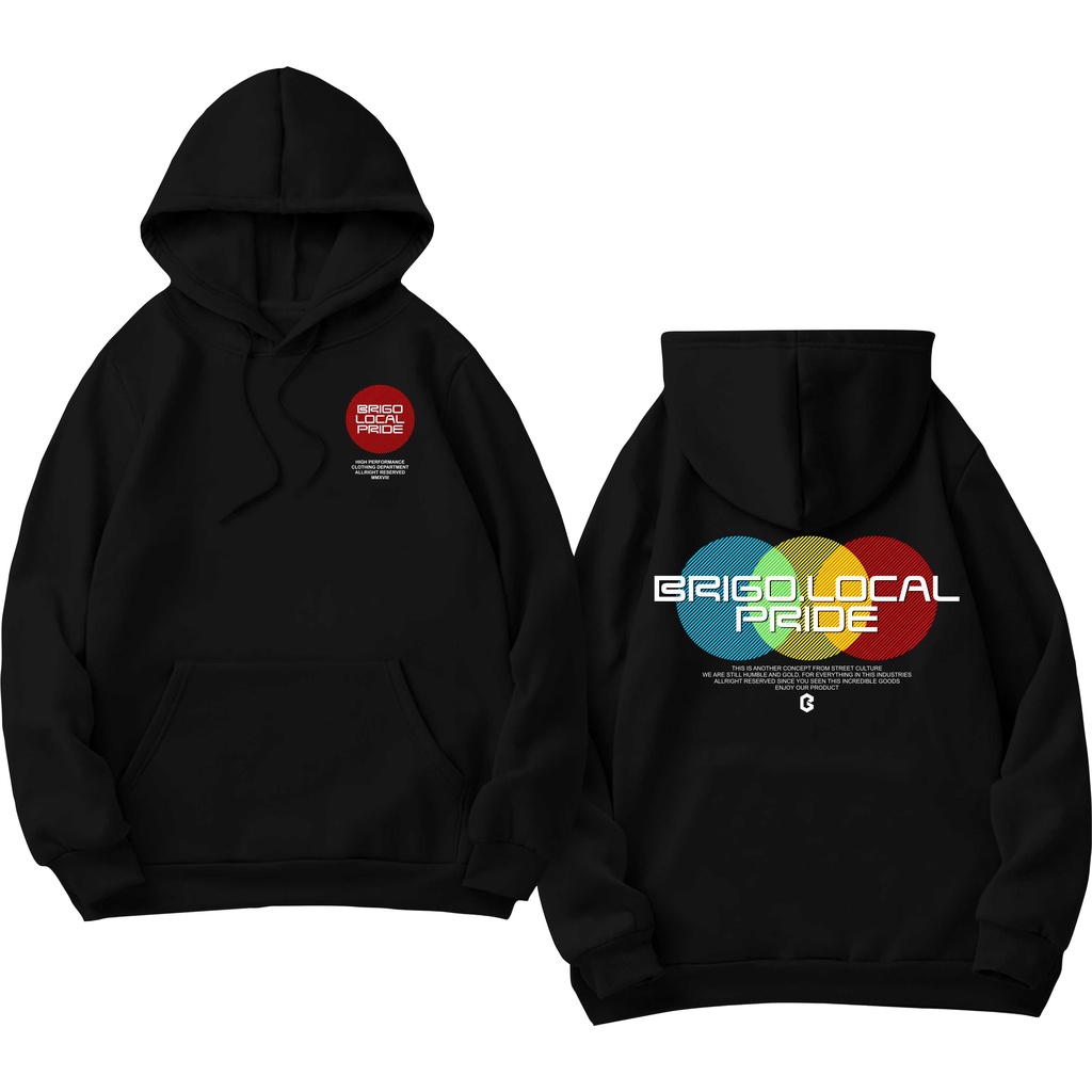 Sweater Hoodie BRIGO Three Circle Sablon DTF Fleece Cotton II BRIGO Jumper Hoodie Three Circle II M-XXL (Pria &amp; Wanita) Free stiker&amp;Gantungan Kunci