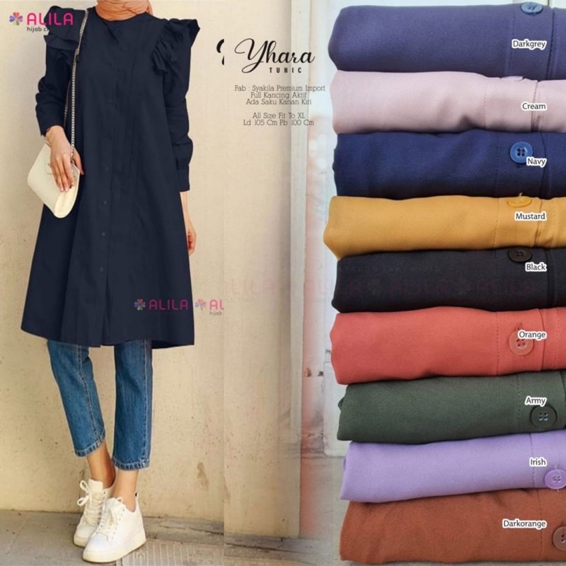 ERIKA TUNIK + YHARA TUNIK (Note Warna) ori by ALILA HIJAB