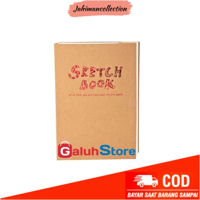 

✨ BISA COD ✨ Potentate Sketchbook Craft & Black 142X210mm Craft Cover