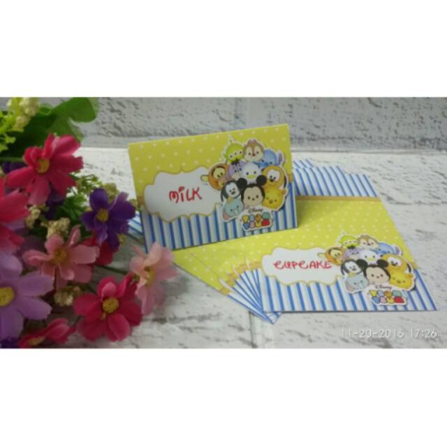 

Menu Tag / Menu Card Lipat 2 Custom
