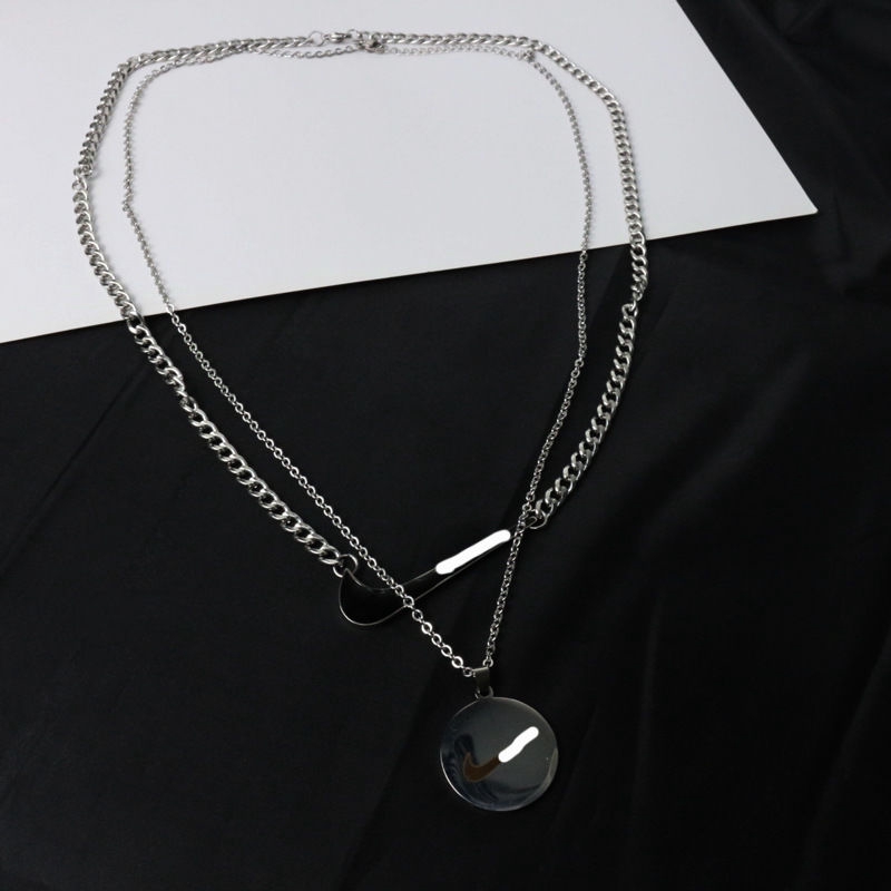 Necklace Checkmark Pendant Harajuku Style Trendy Simple Couple Hip Hop Personality