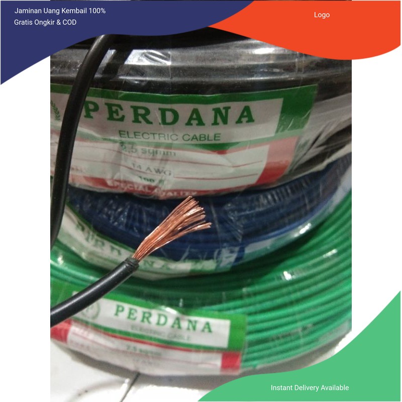 KABEL ISI SERABUT TEMBAGA TEBAL 1 x 2,5 PERDANA