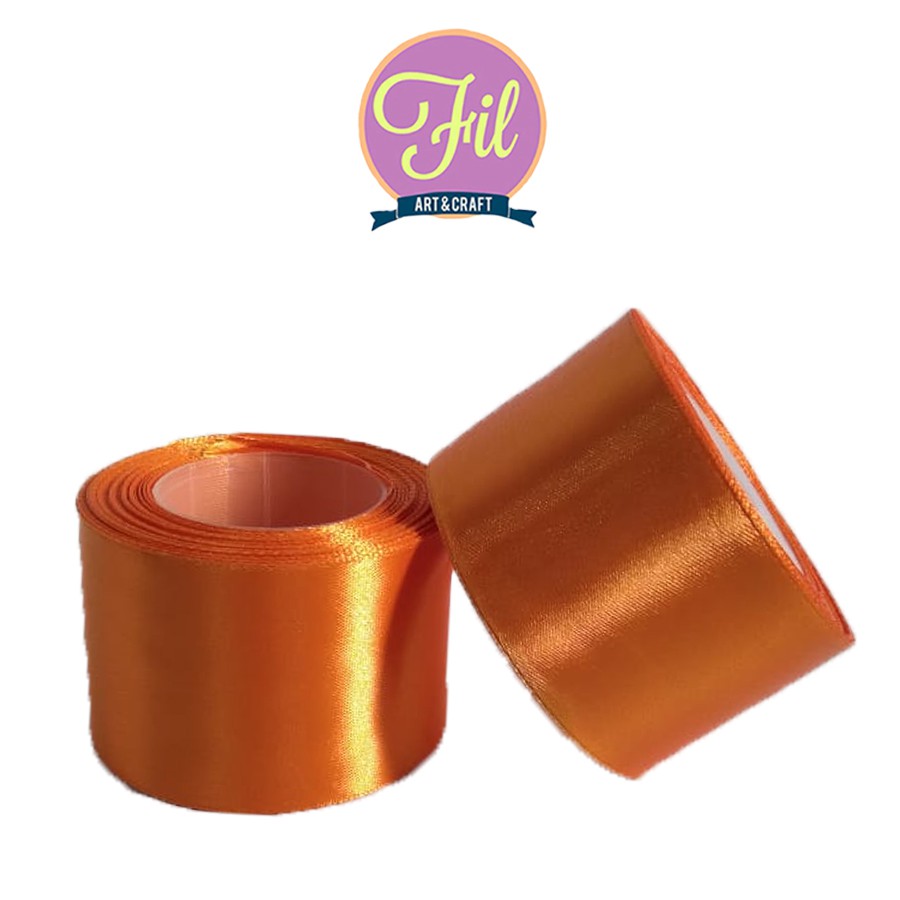 

Pita Satin Orange 2 inch / Pita Kain 2" / Pita Satin Orange 2inch