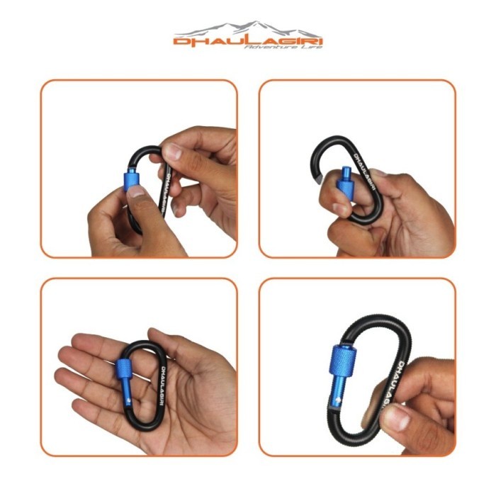 Carabiner Ulir DH 07 Karabiner Aluminium Alloy Gantungan Outdoor