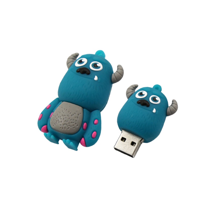 Pen Drive Usb Monster Kartun 1GB 8GB 16GB 32GB 64GB 128GB Usb Flash Memory Stick 2.0 Kecepatan Tinggi