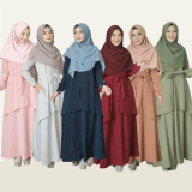 Gamis AULIA ORIGINAL BY RISKI RICH Busana Muslim Perempuan Baju Gamis Wanita Busui Friendly