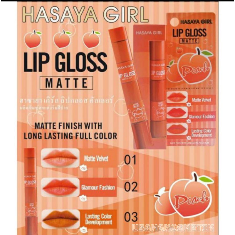 PROMO perpcs LIP GLOSS MATTE HASAYA GIRL 3WARNA