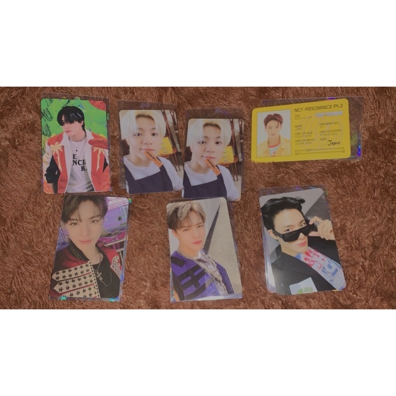 Photocard  nct dream. Jeno ar clip , jeno cafe , jeno id , jeno ridin, jeno rollin , jeno agent