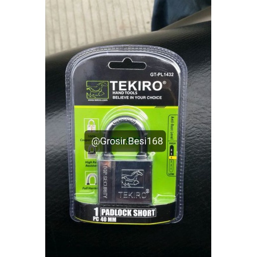 Gembok Leher Pendek 40mm Tekiro Original