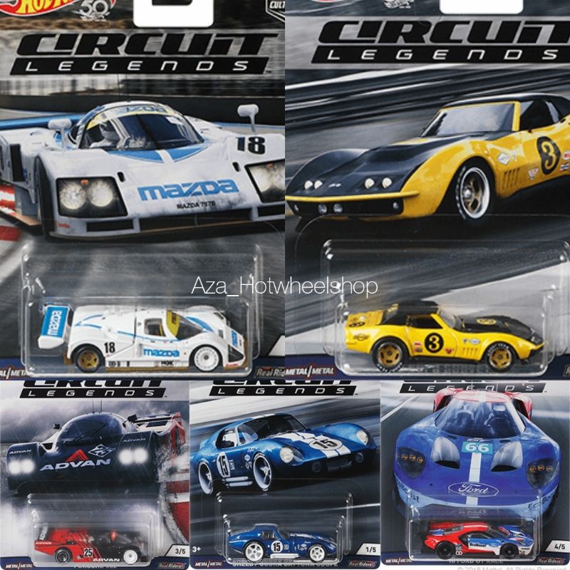 Hot Wheels Circuit Legends Legend HW SET Hotwheels Car Culture Mazda Ford GT Porsche Corvette Shelby