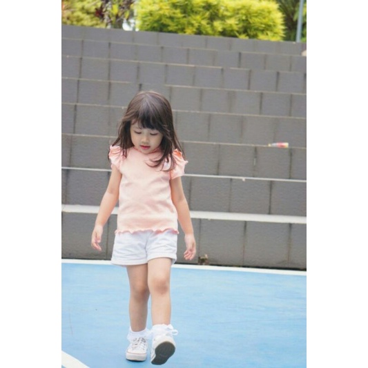 Rib Flamingo Top/baju kaos anak perempuan rib import usia 1-6 th