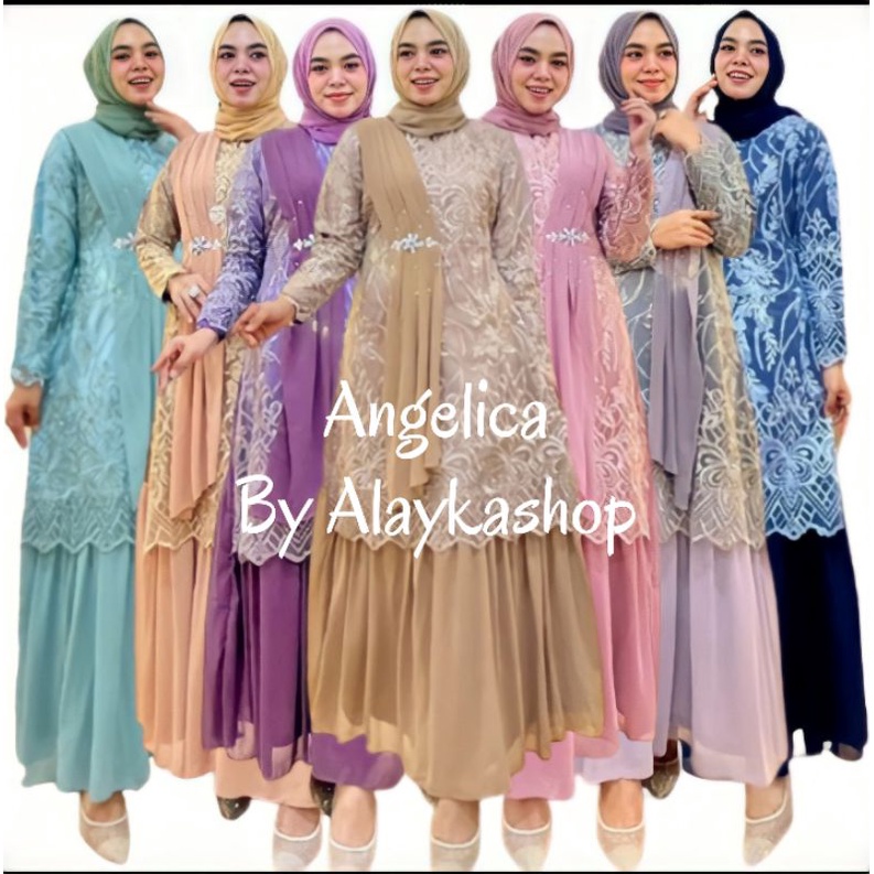 GAMIS ANGELICA UKURAN M L XL / GAMIS WANITA TERBARU SERAGAM BUSANA MUSLIM SERAGAM BRIDESMAIDS