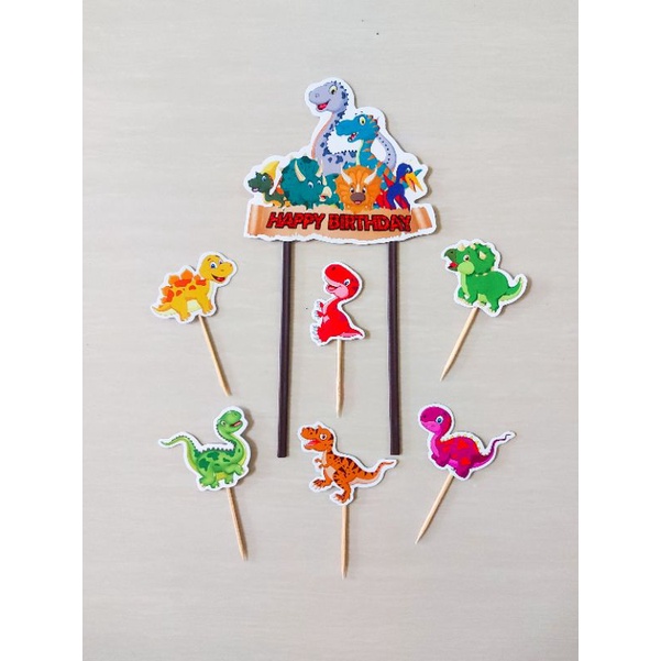 TOPPER DINOSAURUS / CAKE TOPPER DINOSAURUS / TOPPER KUE DINOSAURUS / HIASAN KUE DINOSAURUS / TOPPER 