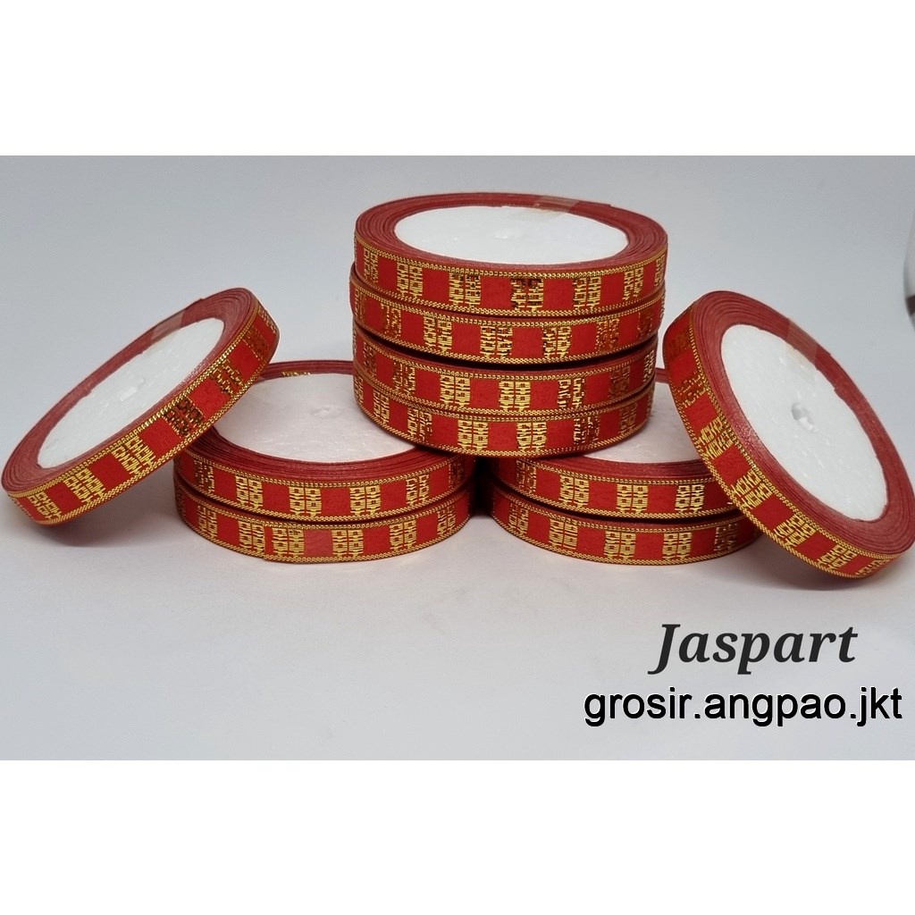 

pita rol sangjit 1,2cm satin/pita rol / pita sangjit / pita wedding/ PITA ENGAGEMENT PITA MERAH PITA SHUANG XI