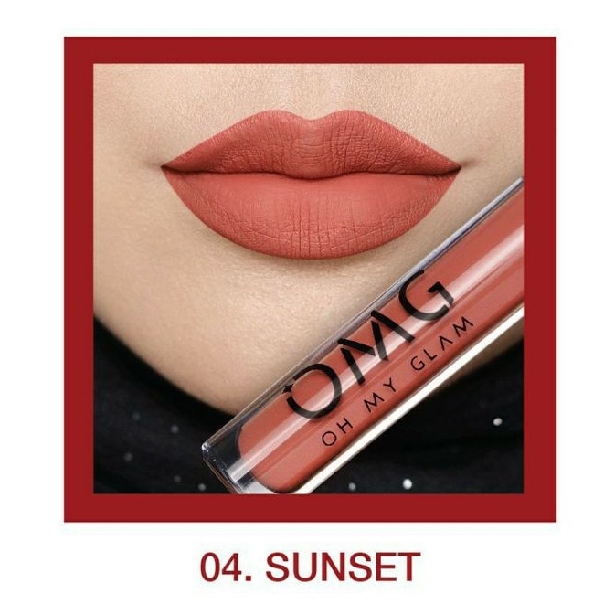 OMG OH MY GLAM Matte Kiss Lip Cream-OMG 04 Sunset