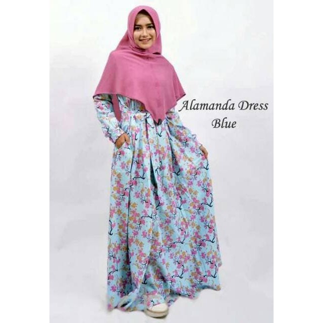 Gamis Katun Jepang Polos / Baju Gamis Rayon Anak / Gamis Jumbo Syari - Black Xxl