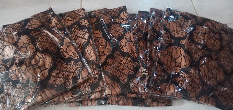 Murah Batik Kemeja Hem Pria Motif Kembang Gede Hitam Kemeja Seragam Pekalongan Alkhalis