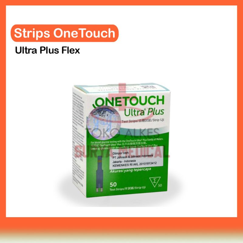 Original Strip One Touch Ultra Plus Flex Glucose Test Strip Gula Darah Onetouch Ultra Exp Baru