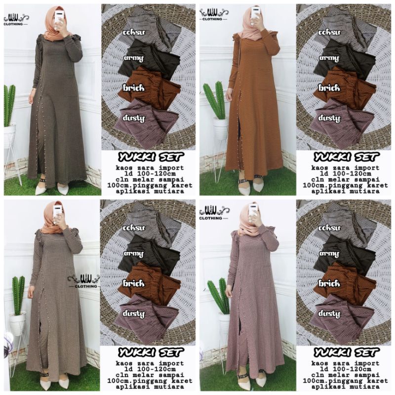 YUKKI SET ORIGINAL BY W&W CLOTHING (100% ORI REAL PICT BY W&W CLOTHING)