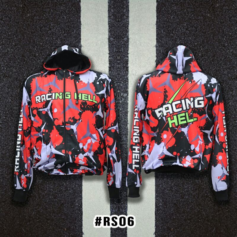 JAKET RACING HELL | JAKET RACING STAR FULL PRINTING