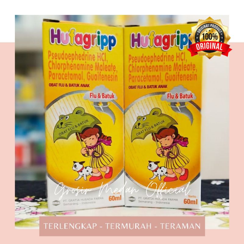 HUFAGRIP SYRUP KUNING FLU DAN BATUK MERAH DEMAM BIRU PILEK HIJAU BP BATUK PILEK