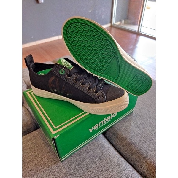 Ventela Evergreen Black Natural - Sepatu Sneakers