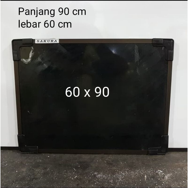 

papan tulis Whiteboard Hitam 60 x 90