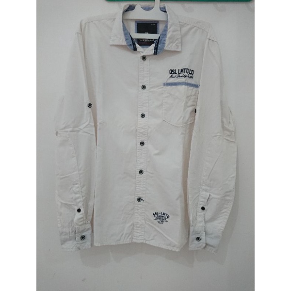 Kemeja Osella Putih Cowok Pria Preloved