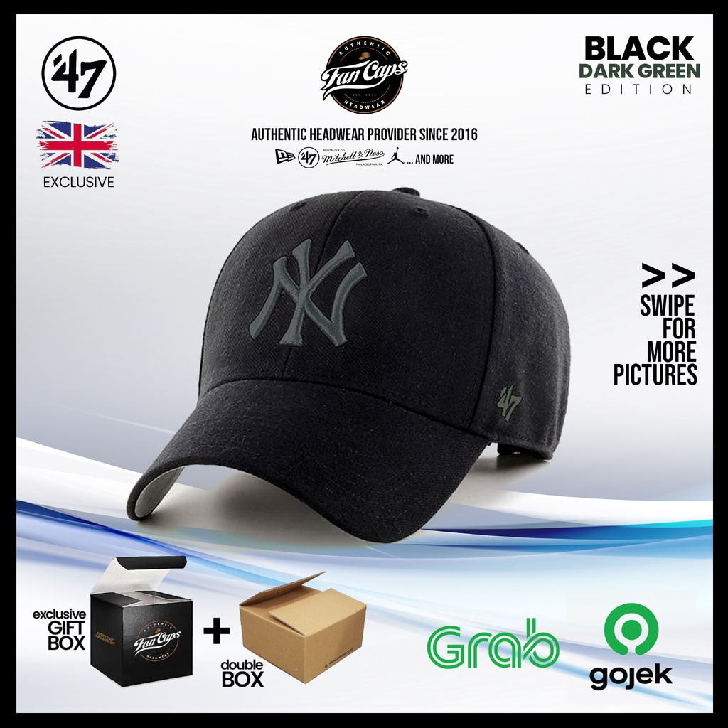 [EXCLUSIVE] New York Yankees Black/Dark Green MVP Cap | Topi 47