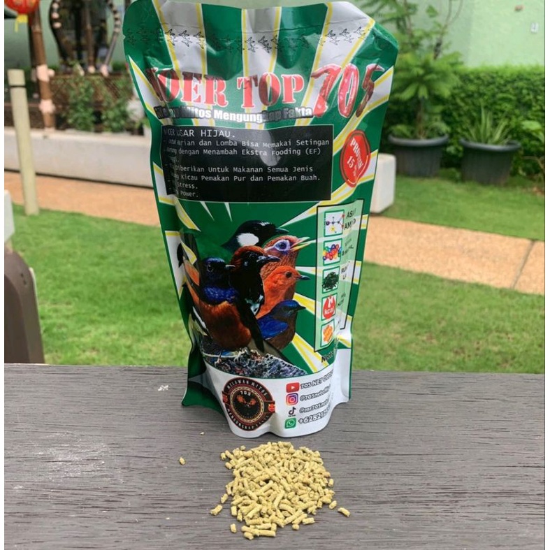 Voer Top 705 warna hijau isi 350g hrg 10 rb