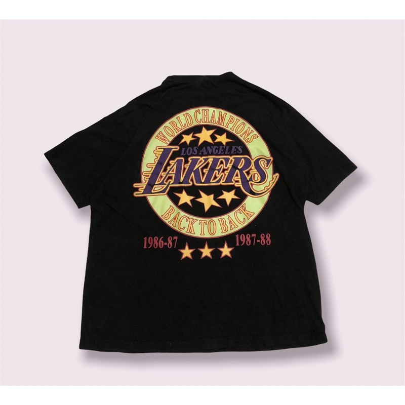 Kaos vintage LAKERS oversize NBA BIG LOGO second/bekas