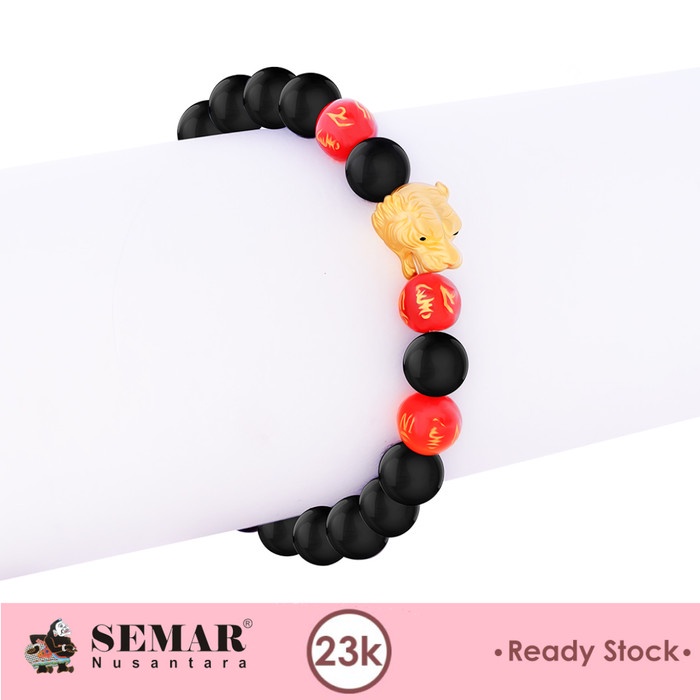 Gelang Emas Tali Giok Vintage Charm Gold 23K Semar Nusantara