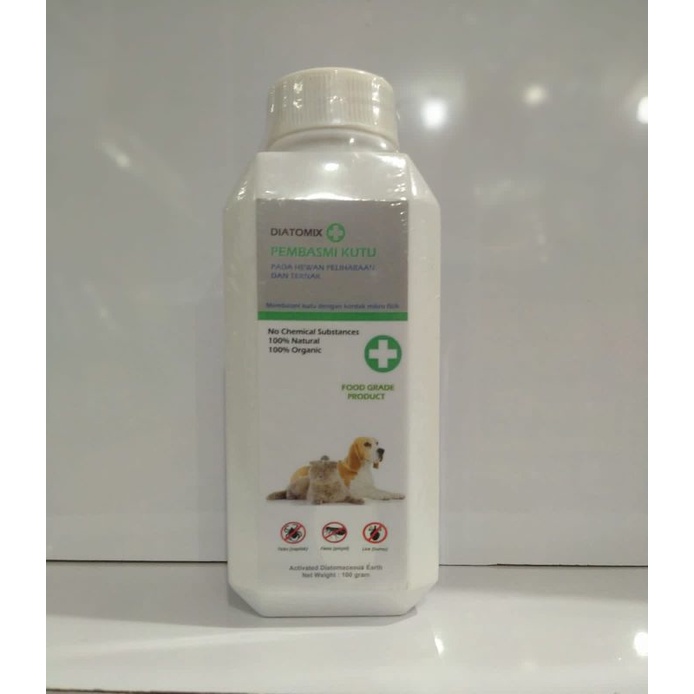 Diatomix bedak kutu 100gr bedak pembasmi kutu kucing &amp; anjing