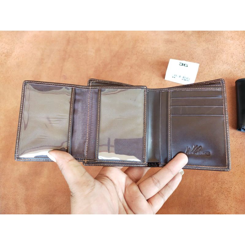 Dompet Pria Kulit Asli Wr Leather 100% Kulit -Bisa COD