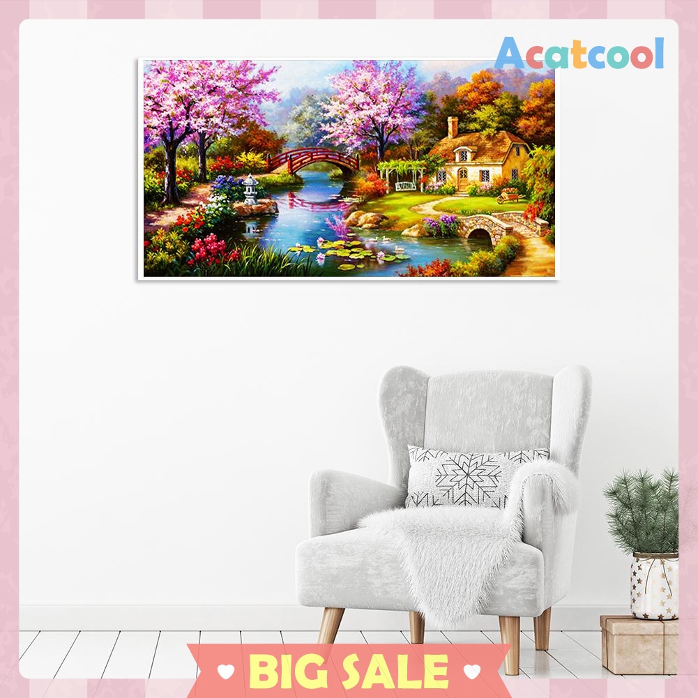 5D DIY Full Drill Diamond Painting Scenery Cross Stitch Mosaic Craft Kit