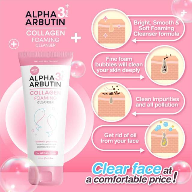 [COD] Sabun Cuci Muka Foaming Cleanser Kollagen Mencerahkan dan Mengangkat Kotoran di Wajah dalam 14 Hari - ORIGINAL BPOM