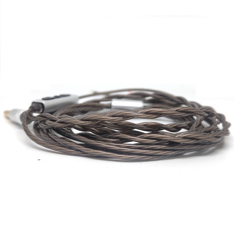 High End Hand Braid Silver Plated Cable Replacement With Mic Vol Ctr