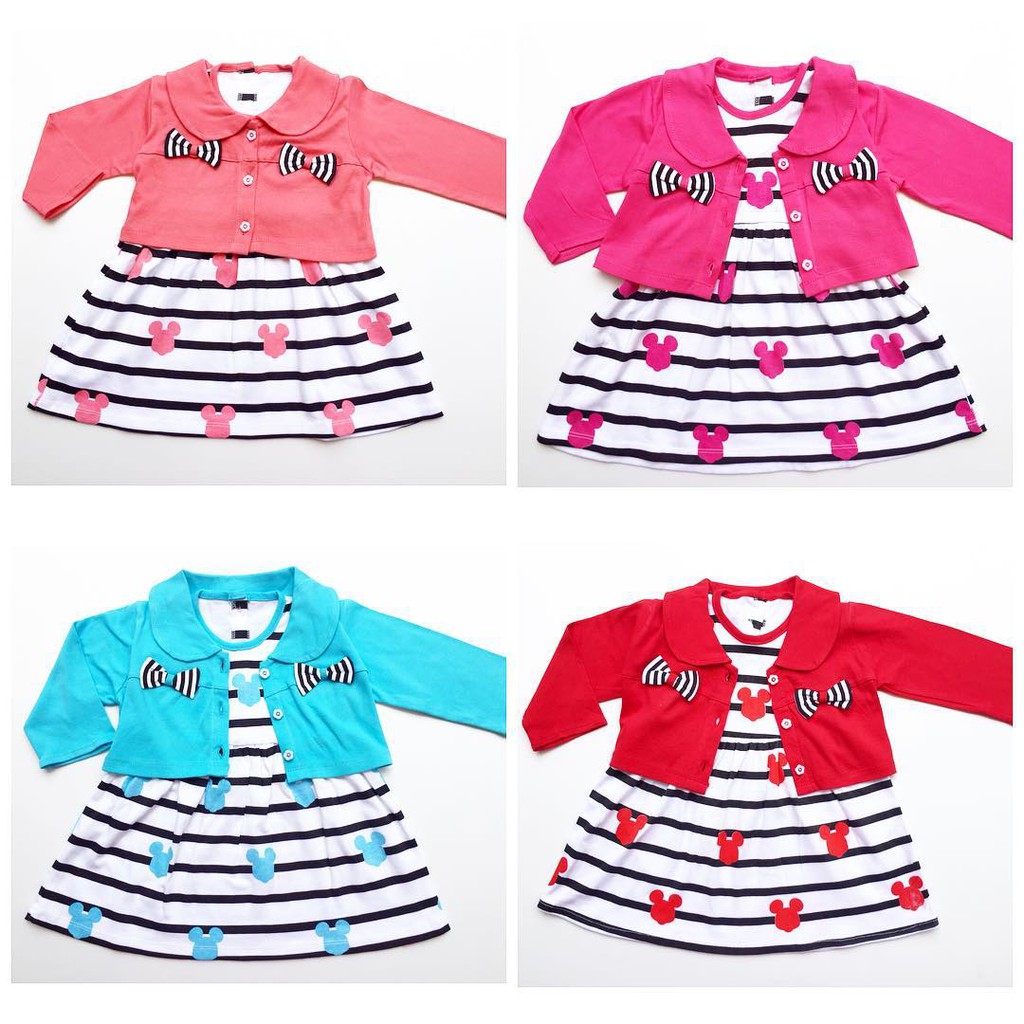 mnie BOLERO Baju Setelan Dress Rok Pergi Lucu Fashion Anak Bayi Perempuan Cewek Terlaris Lucu Murah-4
